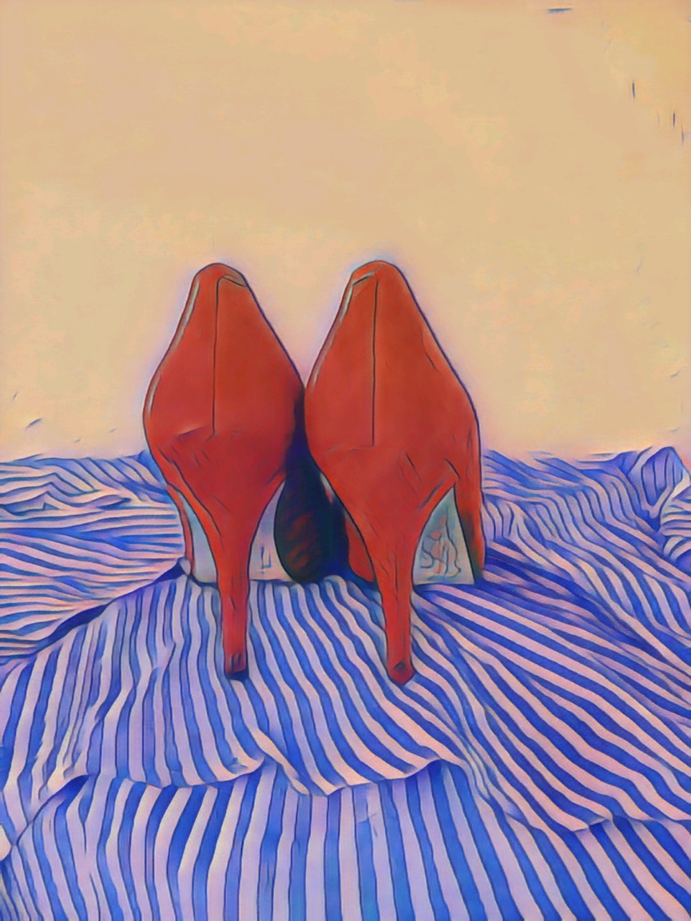 Banana Republic Rouge Red Izzy Suede Almond-Toe Stiletto Pumps